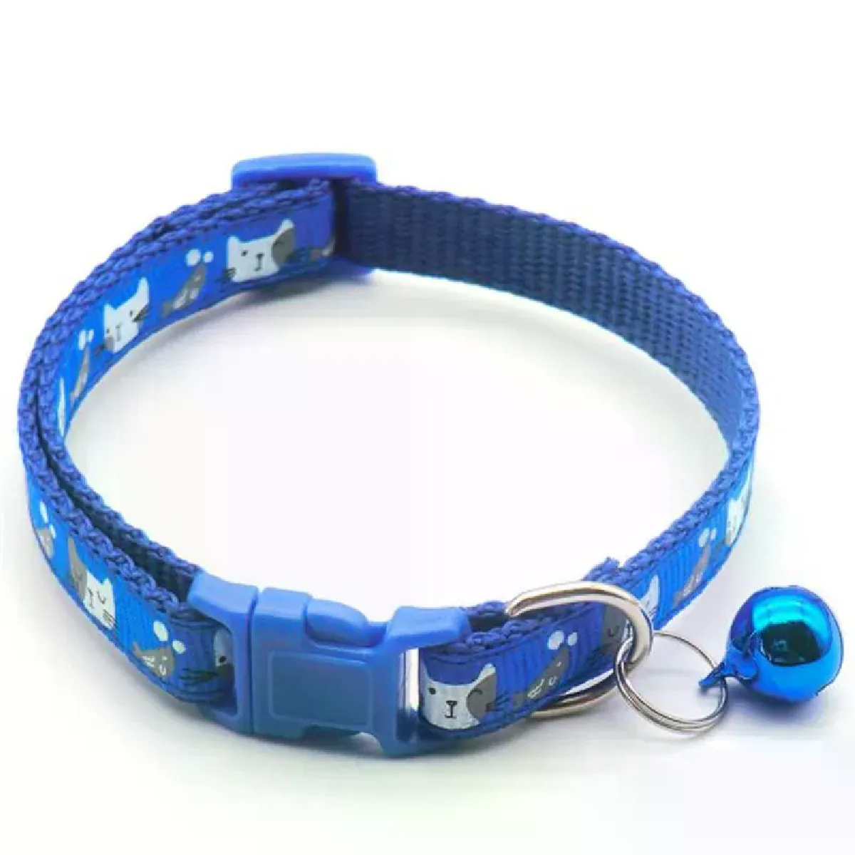Collier pour chat tendance, motif animal coloré, jolie cloche, réglable, accessoire pour chat~00428