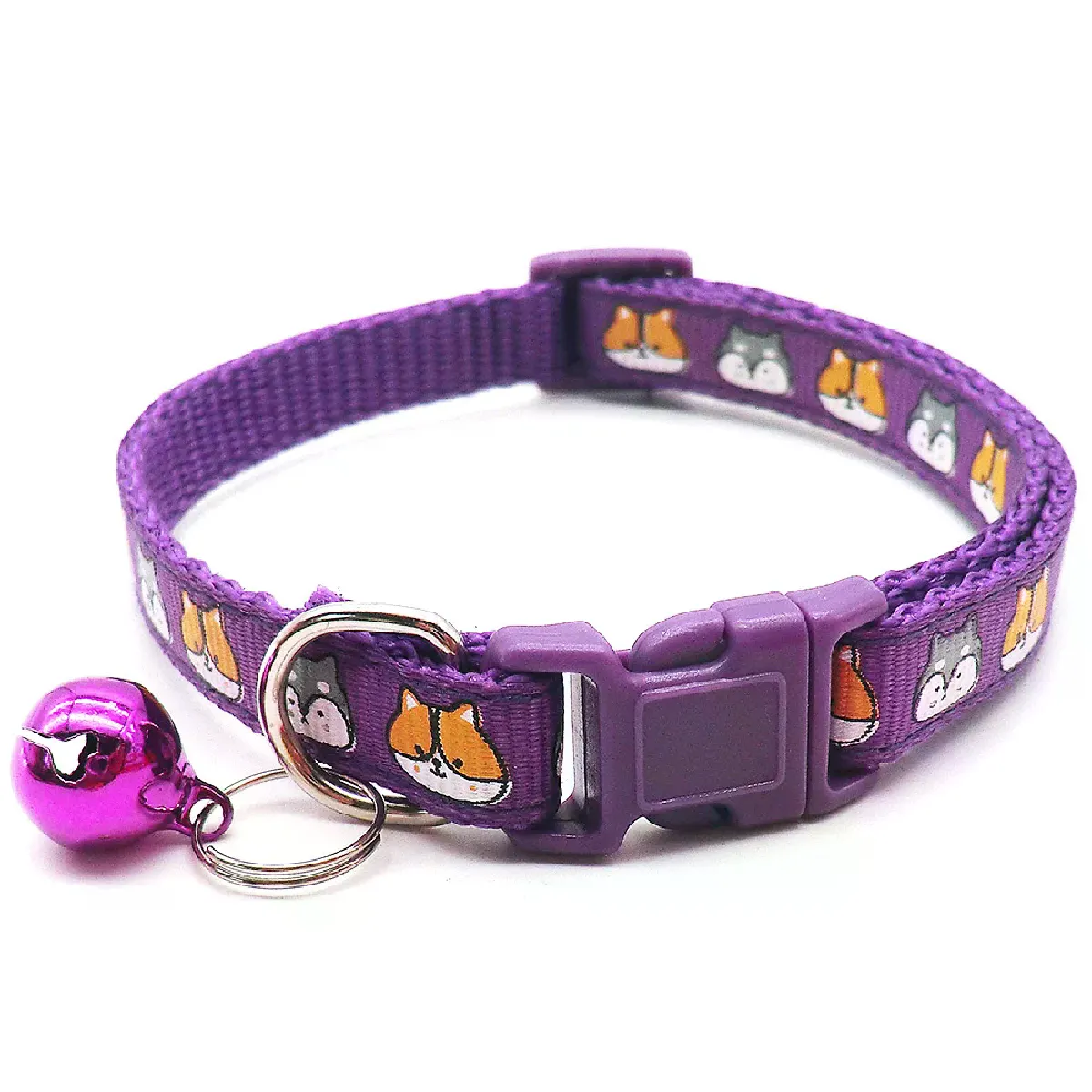 Comparer les prix de Collier pour chat en velours élastique cristal, cloche en forme de cœur, collier pour animal de compagnie, cloche souple, extensible, colliers pour chaton réglables~01083