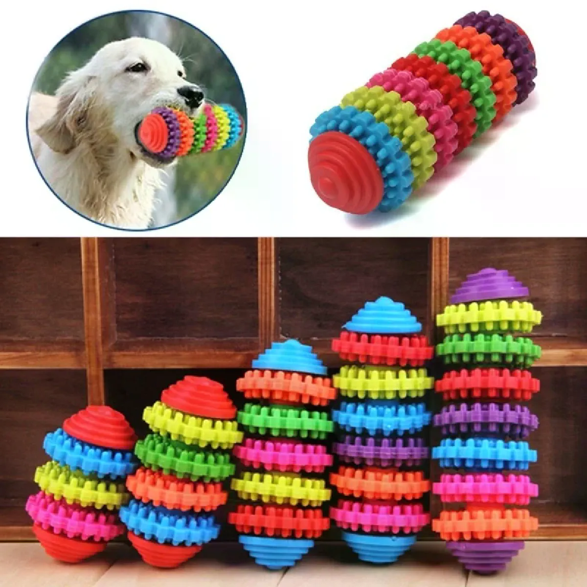 Meilleurs prix pour Jouet à mâcher en caoutchouc durable pour chien, chiot, chat, dentition saine, jouet pour chien de grande taille~02920