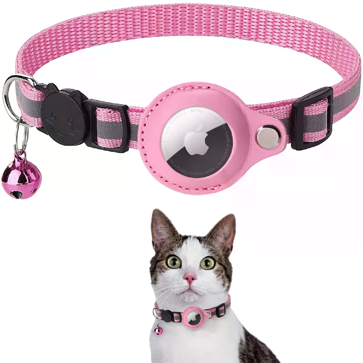 Comparer les prix de Collier anti-perte pour chat Apple Airtag, collier de protection anti-perte et de positionnement, colliers pour animaux de compagnie imperméables et réfléchissants~00321
