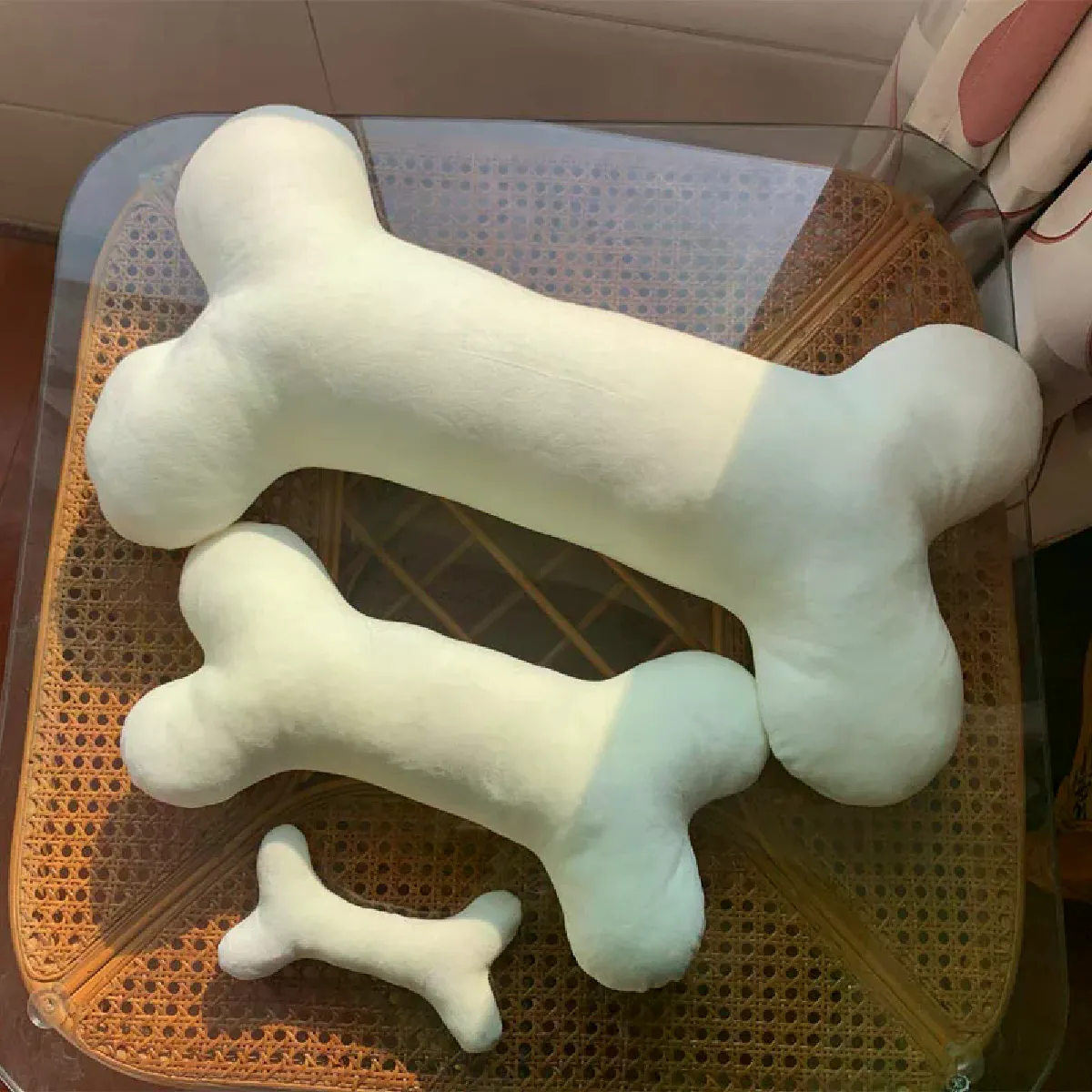 Comparer les prix de Jouet en peluche pour animaux de compagnie, cadeau de simulation, poupée en os, jouets pour chiens~03574