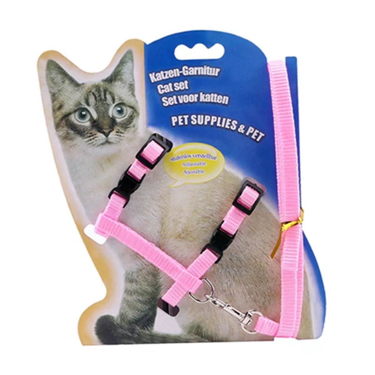 Comparer les prix de Collier pour chat, harnais et laisse réglables en nylon pour animaux de compagnie, collier licou pour chat, chaton, chien, produits pour chats, harnais pour animaux, ceinture pour chat~00734