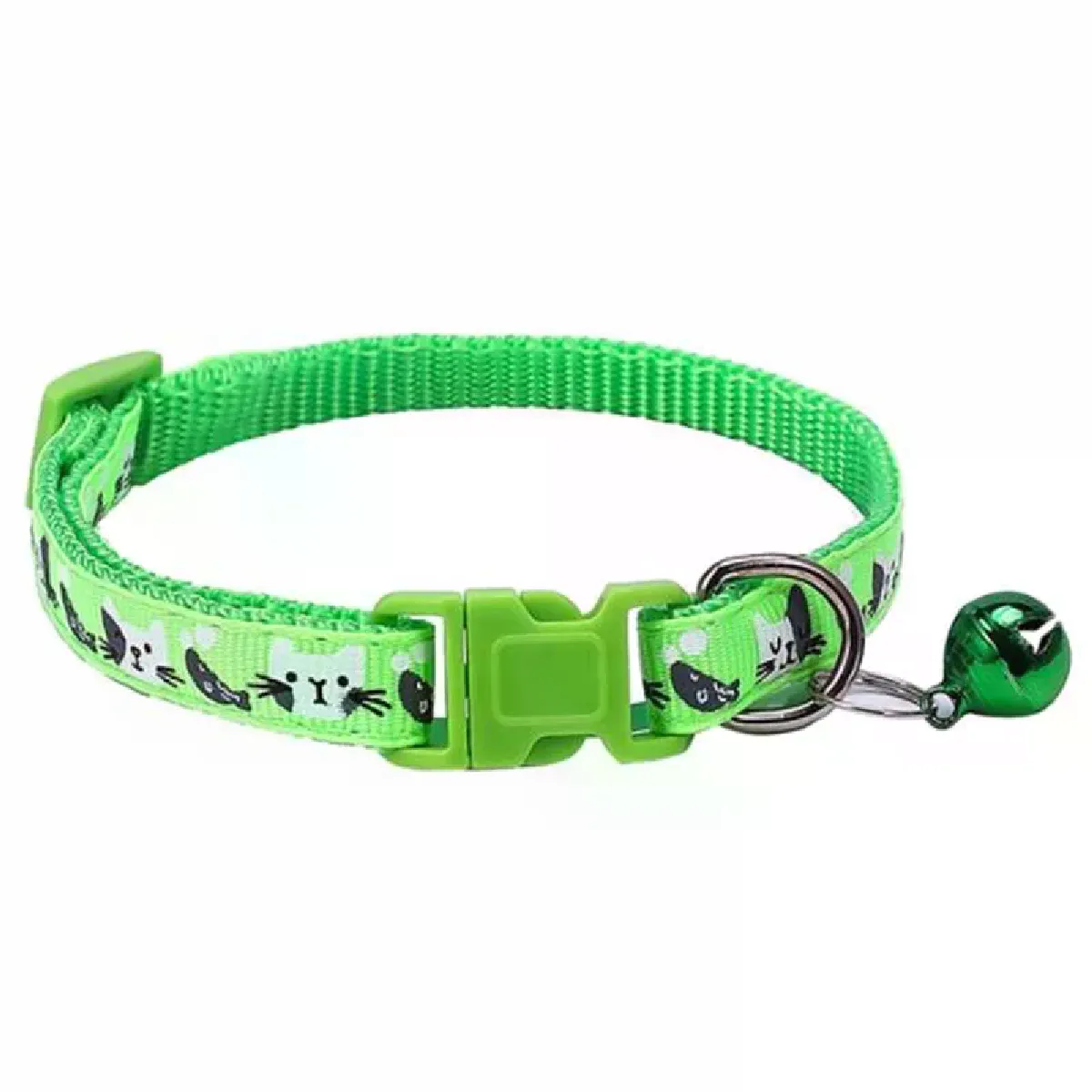 Collier pour chat tendance, motif coloré, mignon, cloche, réglable, accessoires pour animaux de compagnie~00304