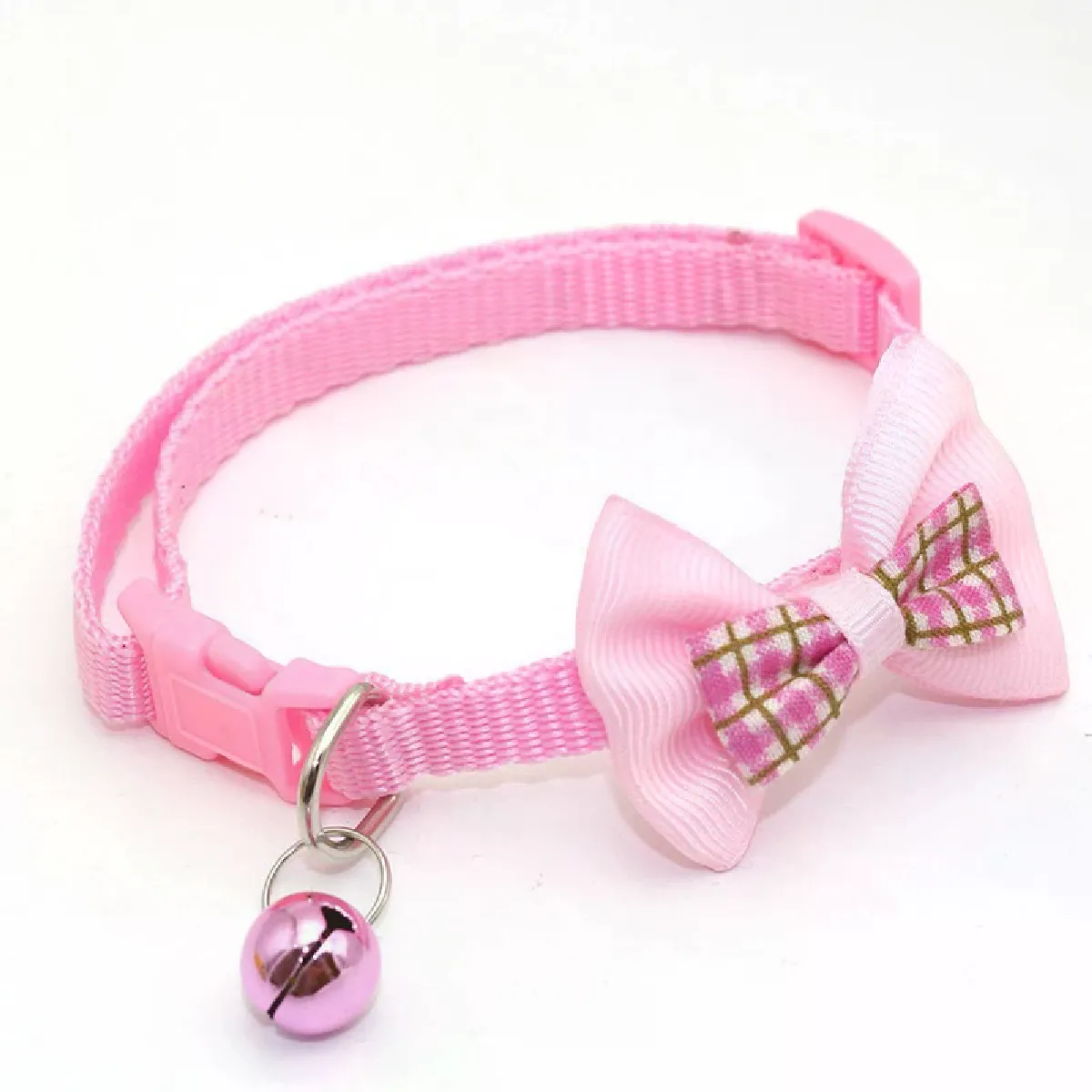 Collier réglable pour chien et chat, joli nœud papillon avec pendentif cloche, accessoire tendance pour vêtements et animaux de compagnie~01375