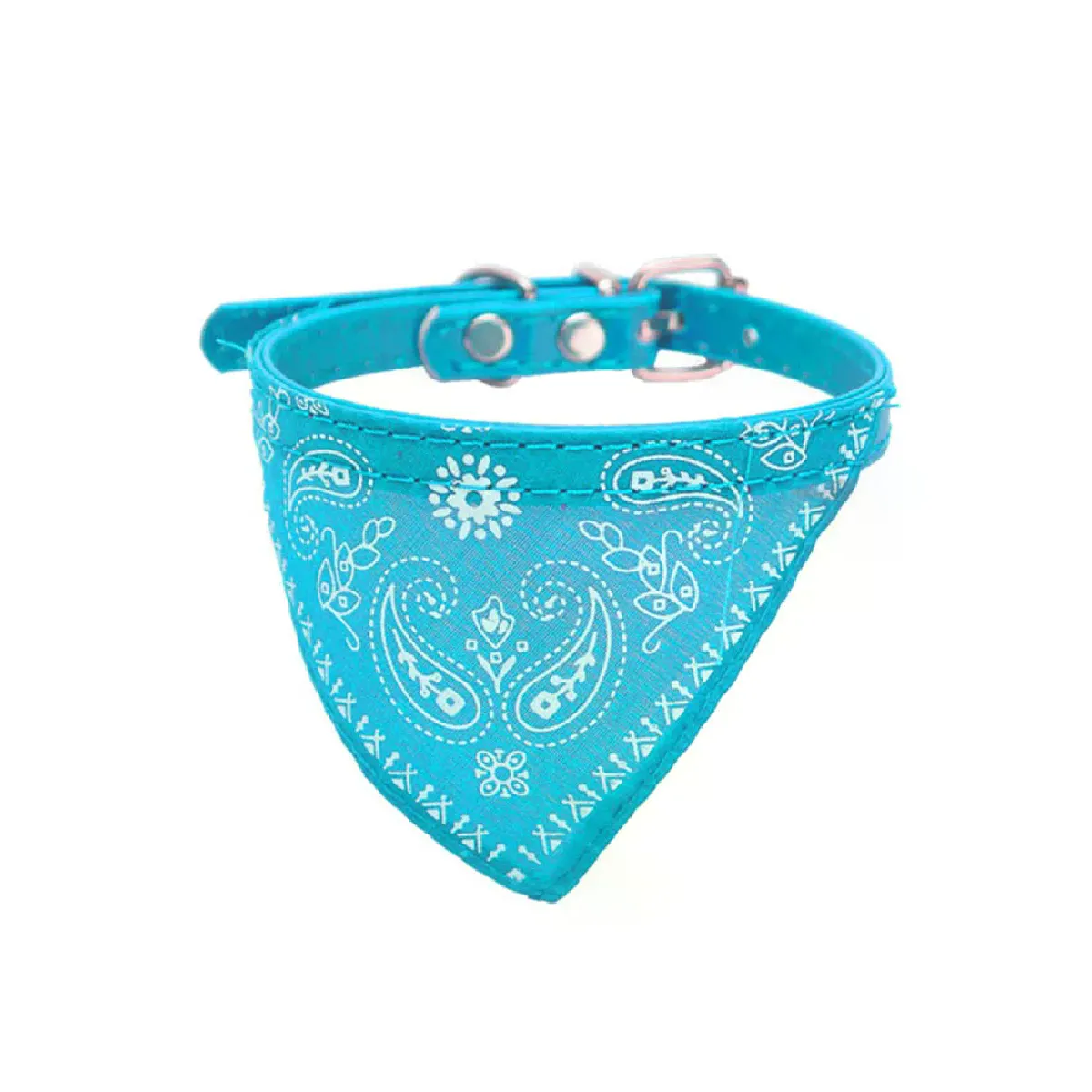 Meilleurs prix pour Écharpe réglable pour chiot et chat, bandana, collier pour petits chiens, chaton, bavoir, écharpe triangulaire en PU~00327