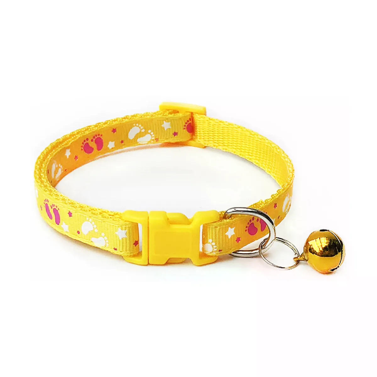 Collier réglable en polyester avec clochette pour chien et chat~01044