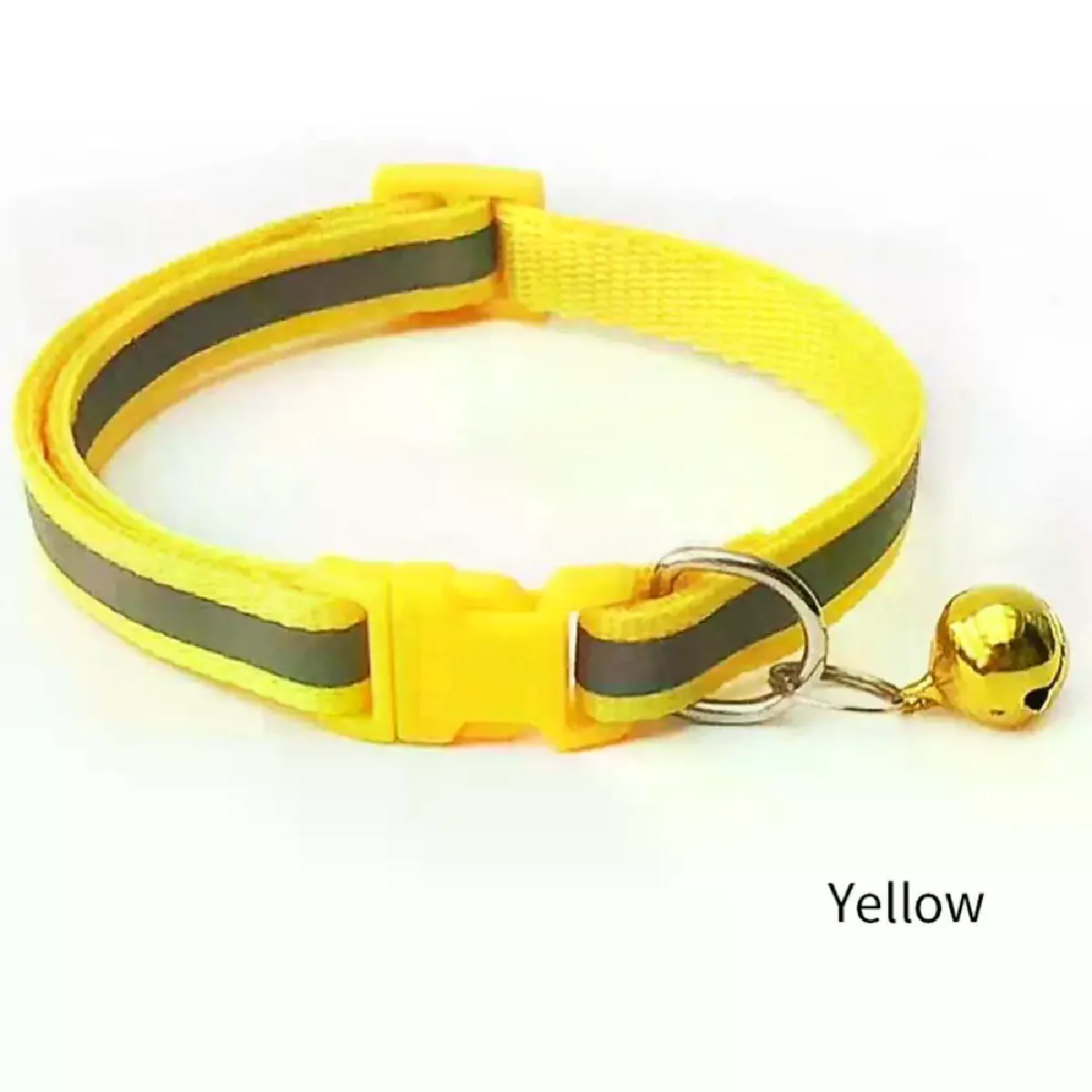 Comparer les prix de Collier réfléchissant pour chat avec anneau et clochette, fournitures pour animaux de compagnie, collier réfléchissant élastique de sécurité réglable, produits pour animaux de compagnie~00511