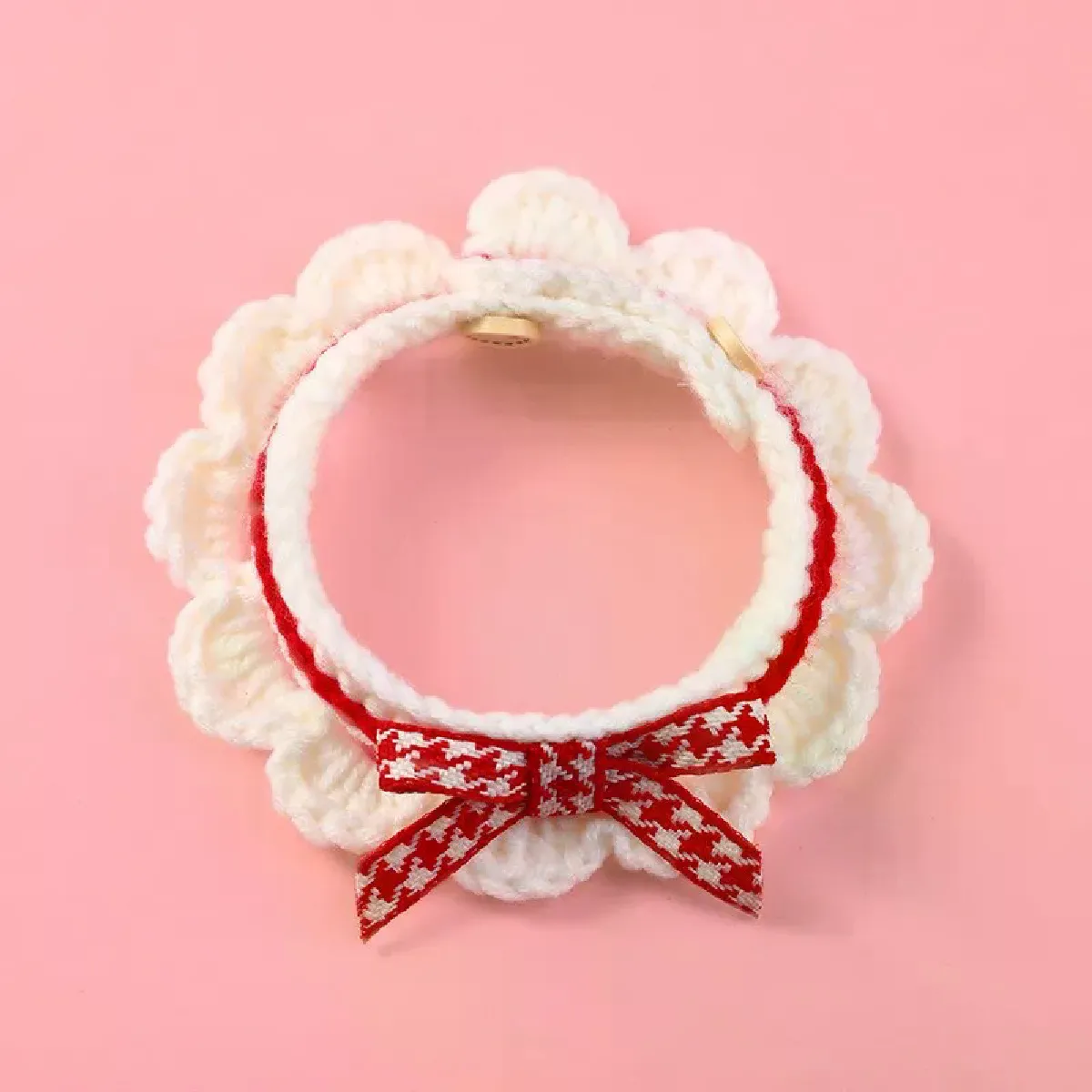 Meilleurs prix pour Bavoir pour chat en forme d'animal mignon, tricoté à la main, collier réglable pour chat avec nœud, collier décoratif pour chiot, accessoires pour chaton~00865