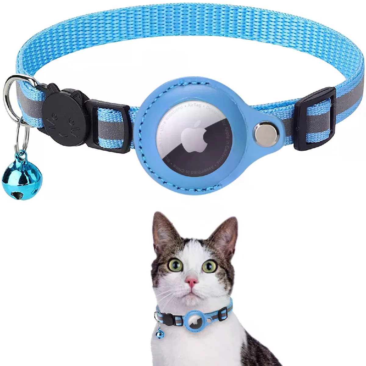 Comparer les prix de Étui Airtag pour collier pour chats avec housse de protection pour le localisateur anti-perte Accessoires de suivi pour chiens colliers pour animaux de compagnie réfléchissants~01779