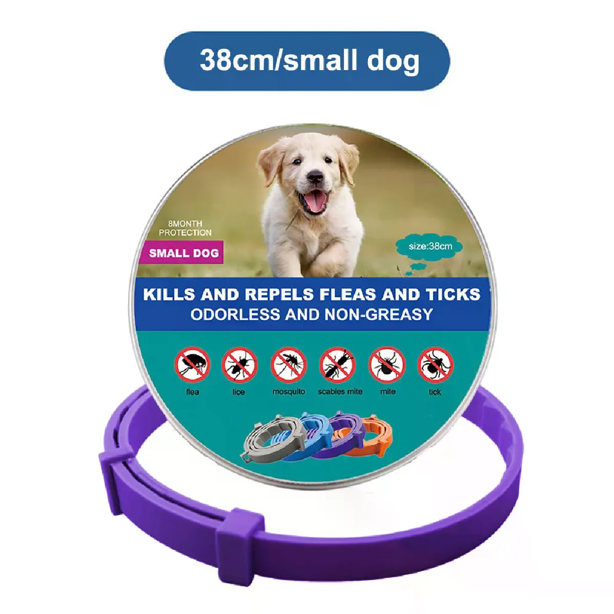 Meilleurs prix pour Nouveau collier pour chat, collier vétérinaire anti-puces et anti-tiques pour chiens et chats, collier antibactérien pour grands et petits chiens~00145