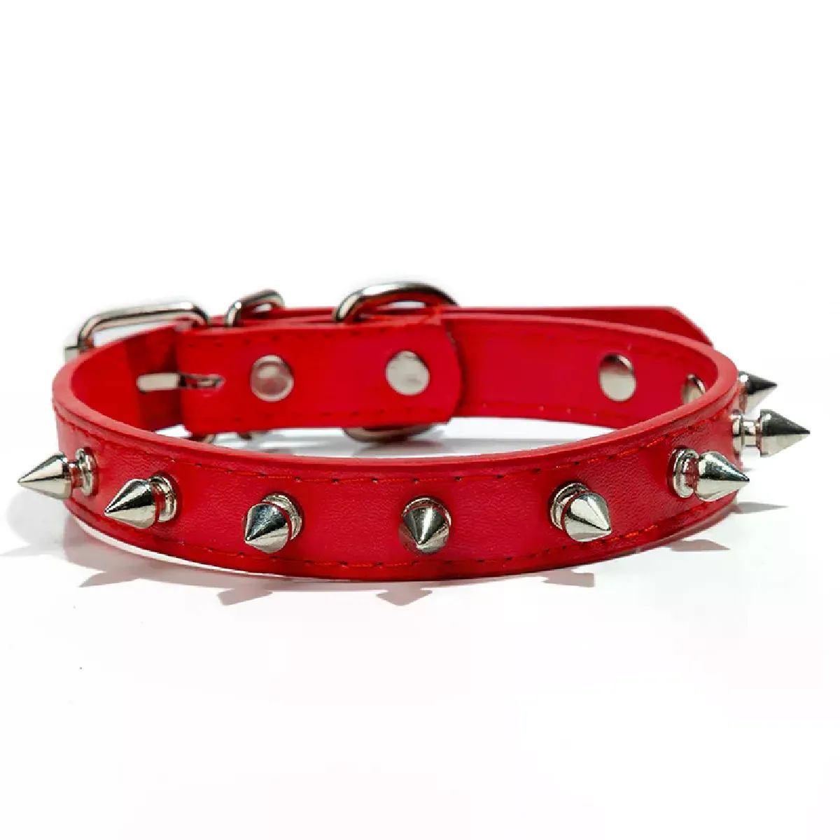 Comparer les prix de Collier en cuir à pointes pour chat et chien, accessoire tendance pour animaux de petite et moyenne taille, accessoire coloré pour chiens et chats, accessoire pour le cou~00834
