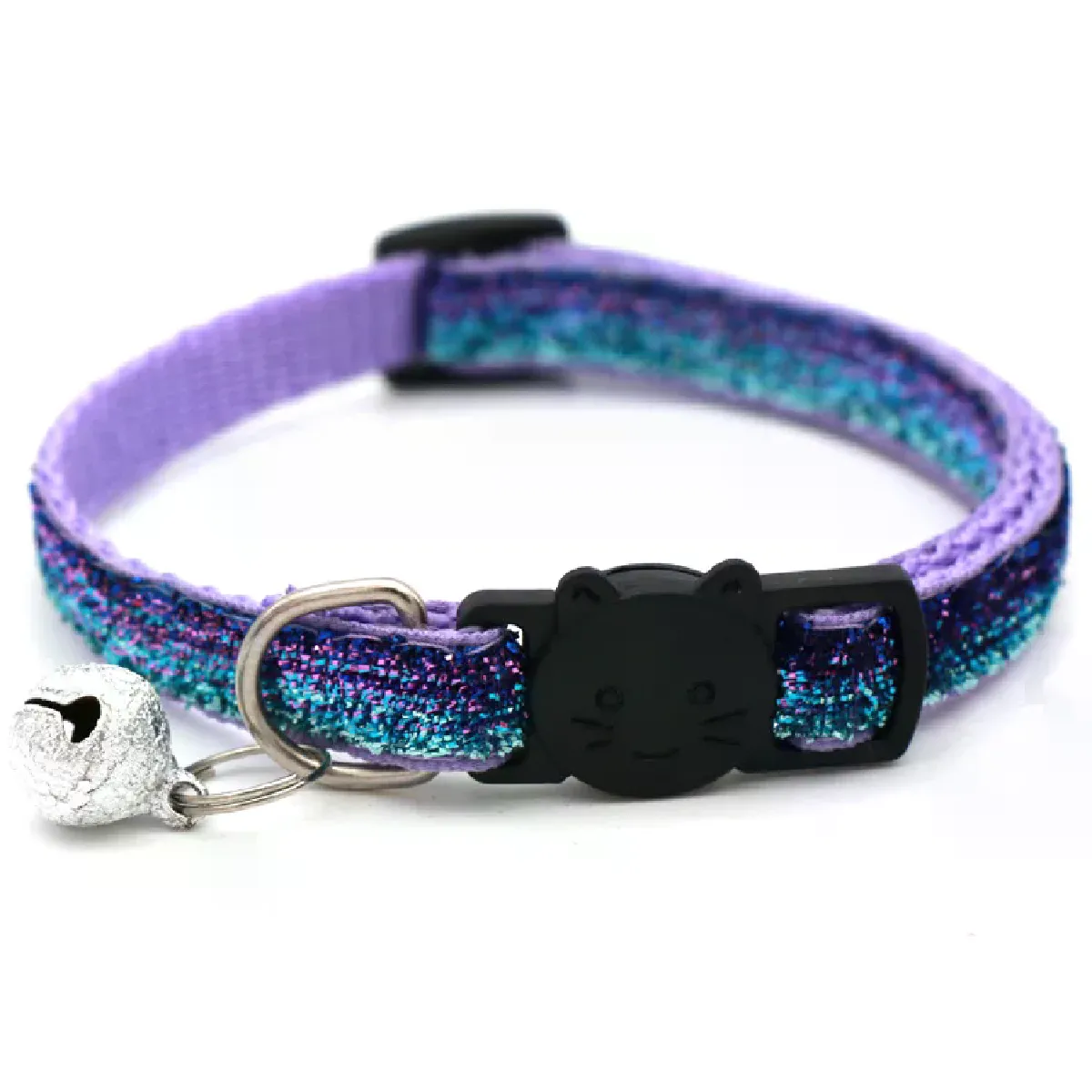 Collier pour chat 2022, couleurs réfléchissantes, anneau d'étanchéité détachable, clochette, produits pour animaux de compagnie, réglage de sécurité flexible avec matériau souple~01860