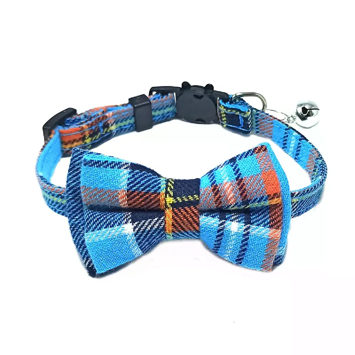 Collier pour chat Pet Breakaway nœud papillon et clochette mignon foulard de Noël rouge collier élastique réglable avec ceinture petite cloche pour chats~01636