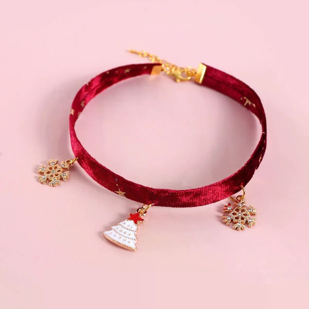 Collier réglable en velours SM pour chat, motif étoile bronzante, motif arête de poisson, flocon de neige, ciel étoilé, accessoire chic pour animaux de compagnie~01439