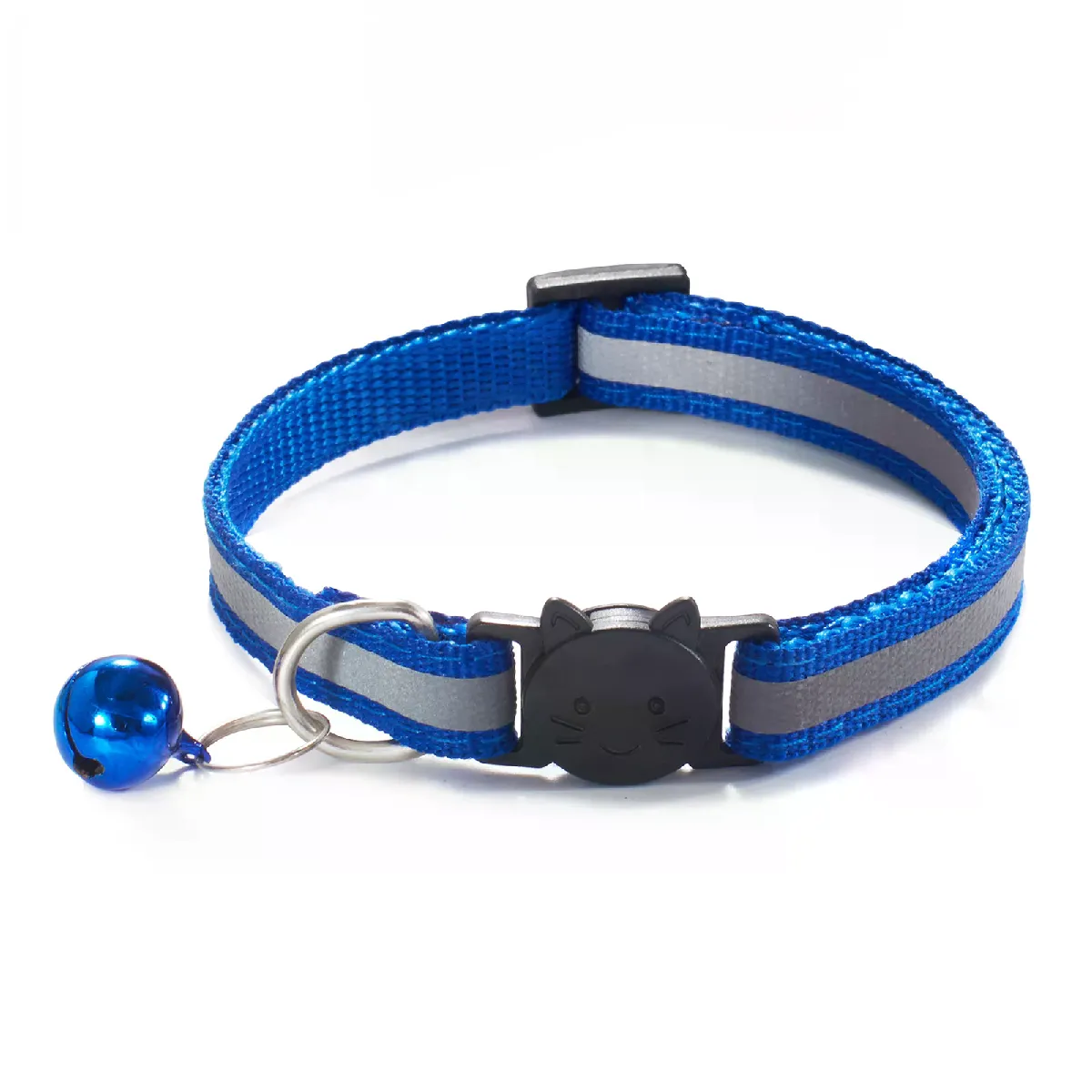 Collier réfléchissant pour chat avec anneau d'étanchéité et anneau de sécurité élastique réglable avec clochette Pet Products~00529