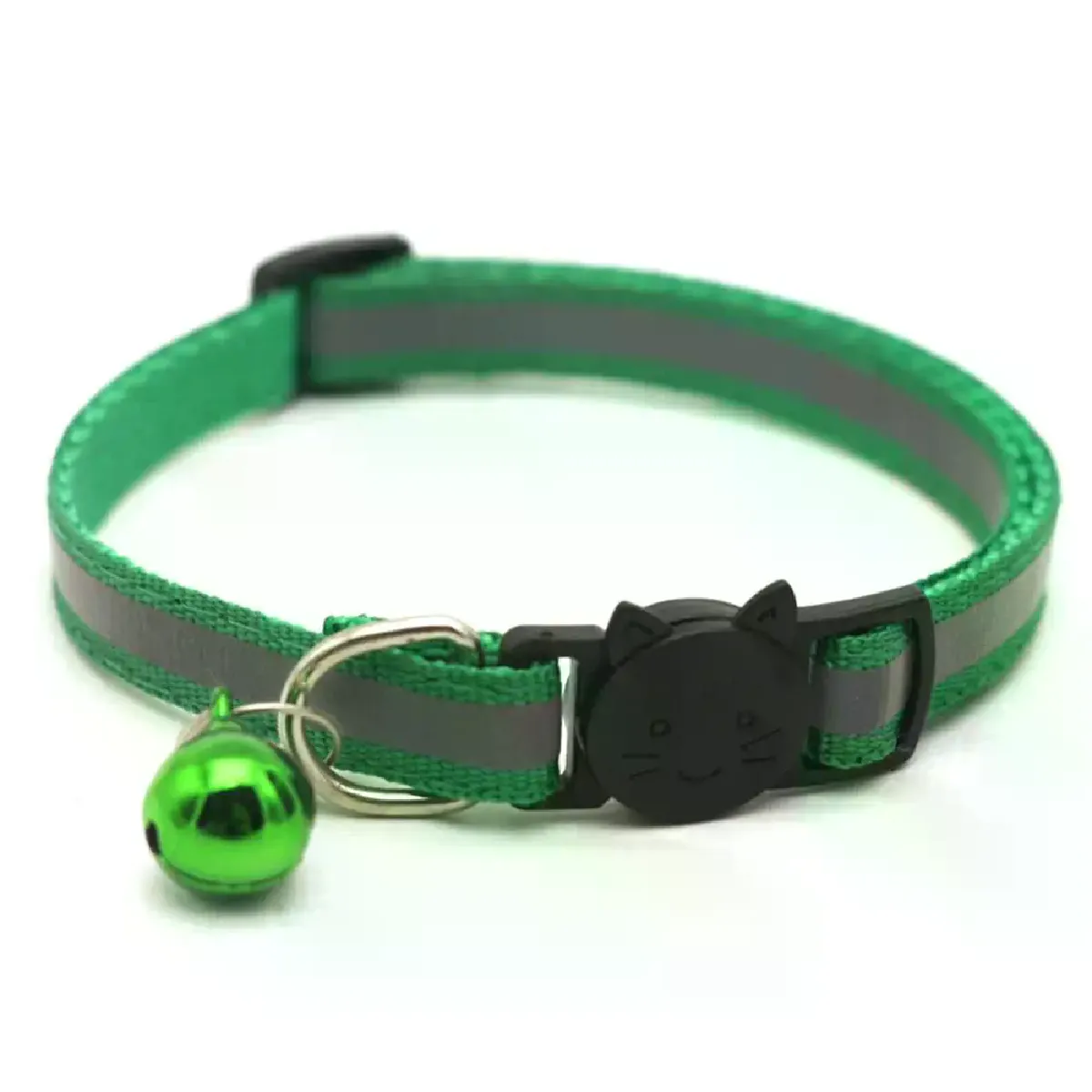 Meilleurs prix pour Collier de sécurité pour chat/chien, laisse de cou en nylon réfléchissant pour chaton, chien avec clochette colorée, accessoires pour laisse pour chiot~01694