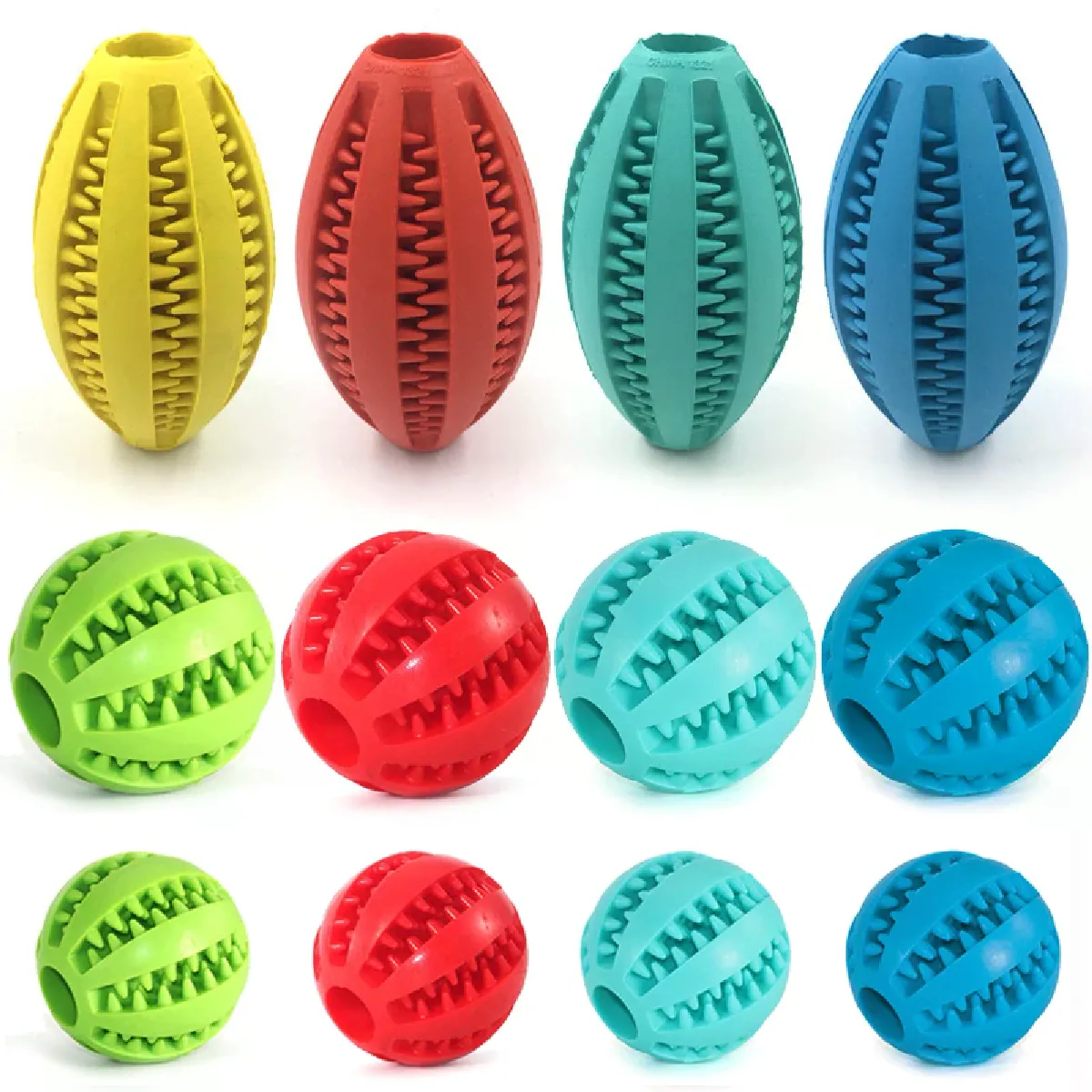 Meilleurs prix pour Jouets pour chiens, balle en caoutchouc extensible, amusante et interactive, pour nettoyer les dents des animaux de compagnie, résistante aux morsures, jouets à mâcher, 5 cm/6 cm/7 cm/9 cm/11 cm~03986