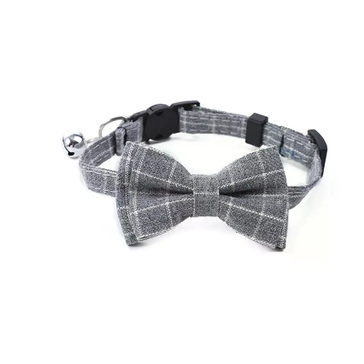 Collier pour chat Pet Breakaway nœud papillon et clochette mignon foulard de Noël rouge collier élastique réglable avec ceinture petite cloche pour chats~01621