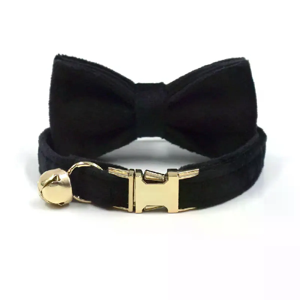 Meilleurs prix pour Collier personnalisé en velours pour chat, gravure d'identification, étiquette nominative, collier pour chat, chiot, chaton, nœud papillon avec cloche, collier personnalisé pour petit chien~01940