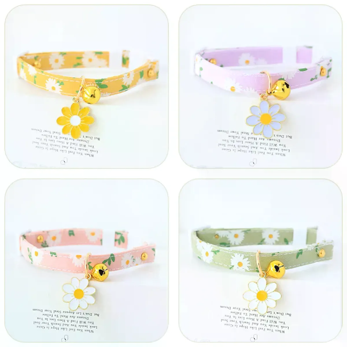 Comparer les prix de Collier réglable pour chat et animal de compagnie, avec clochette, mignon, pendentif pour chaton, accessoire pour chat, fleur, 1 pièce~00957