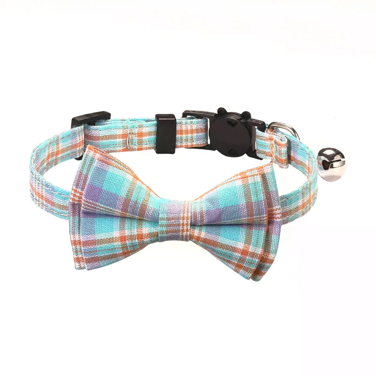 Collier pour chat Pet Breakaway nœud papillon et clochette mignon foulard de Noël rouge collier élastique réglable avec ceinture petite cloche pour chats~01622