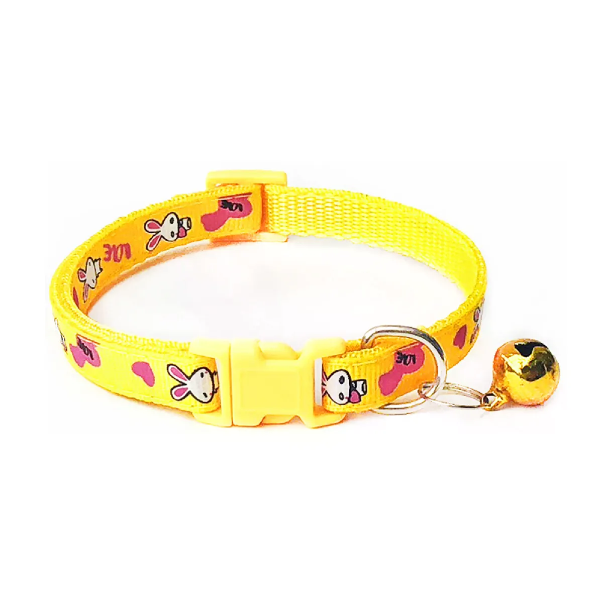 Comparer les prix de Collier réglable en polyester avec clochette pour chien et chat~01032