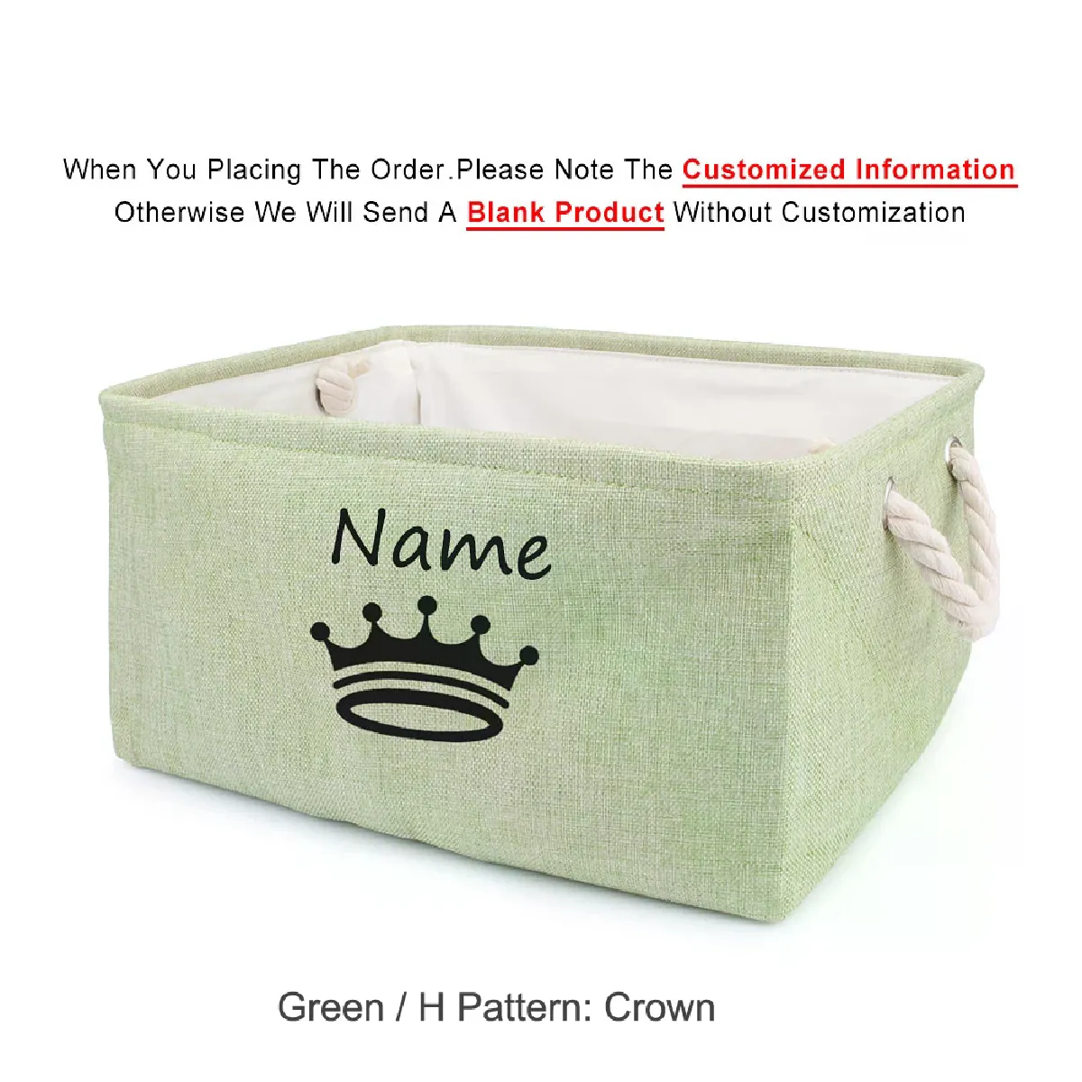 Meilleurs prix pour Panier à jouets personnalisé pour chien, boîte de rangement pour vêtements, produit personnalisé pour chat avec nom de chien~02088