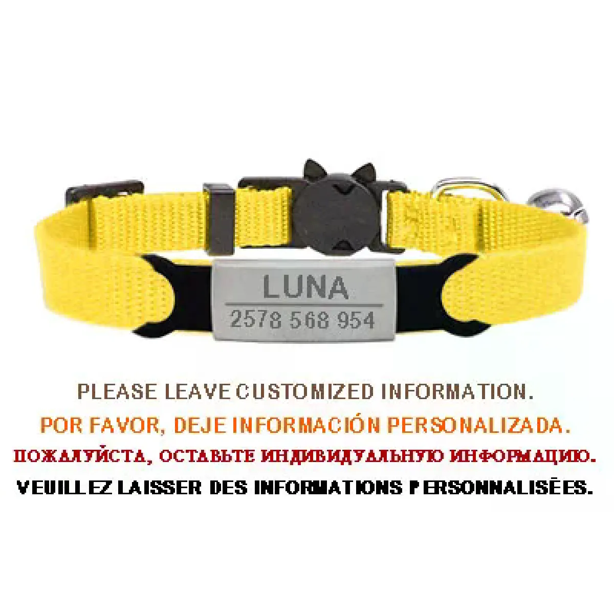 Meilleurs prix pour Collier de chat personnalisé avec gravure de clochette et sécurité détachable pour petits chiens, en nylon, réglable pour chiots et chatons~00098