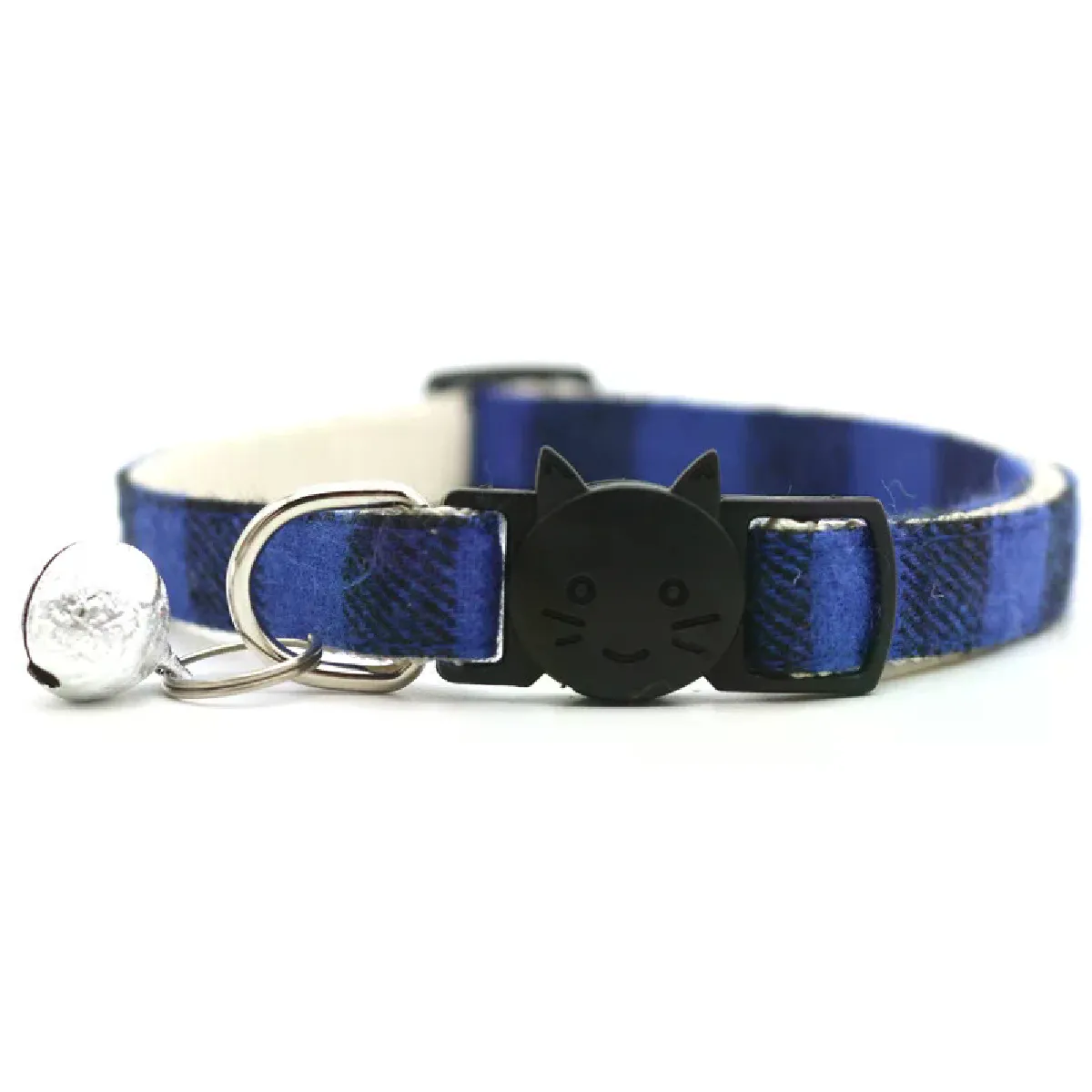 Collier de sécurité pour chat domestique, écharpe, boucles avec cloche, collier réglable pour chat, collier adapté aux accessoires pour chatons et chiens~01606