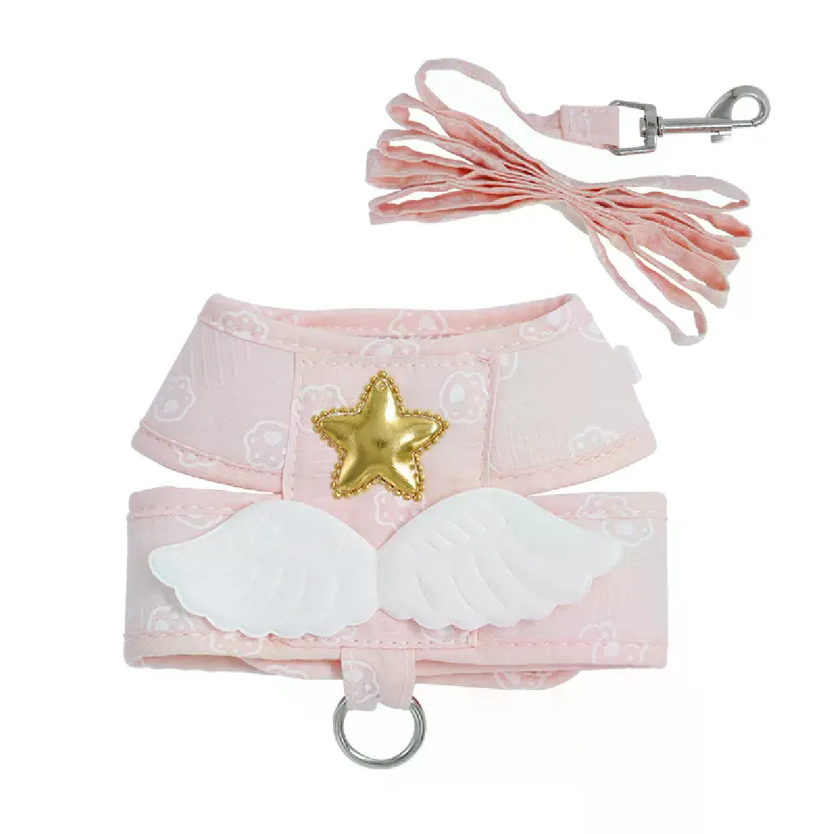 Comparer les prix de Harnais pour chien et chat, collier, laisse, accessoires pour animaux de compagnie, gilet à ailes d'ange Kawaii, harnais pour chiens et chats, fournitures personnalisées~01435