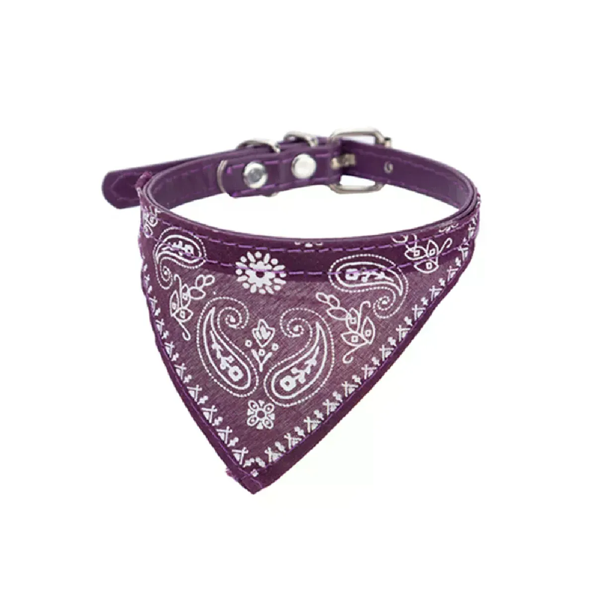 Meilleurs prix pour Écharpe réglable pour chiot et chat, bandana, collier pour petits chiens, chaton, bavoir, écharpe triangulaire en PU~00023
