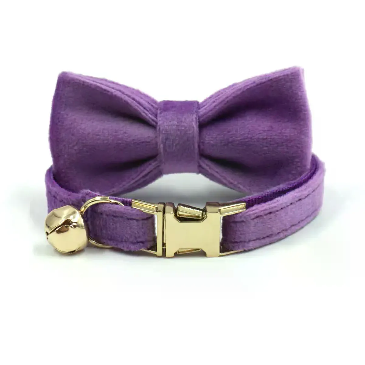 Collier personnalisé en velours pour chat, gravure d'identification, étiquette nominative, collier pour chat, chiot, chaton, nœud papillon avec cloche, collier personnalisé pour petit chien~01934