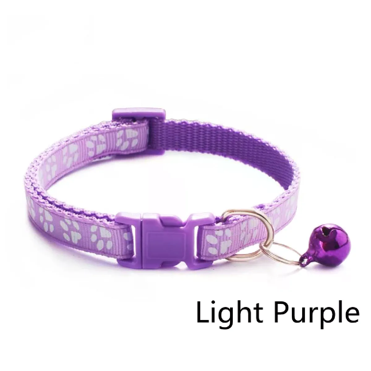Collier pour animal de compagnie avec clochette, empreinte de dessin animé, accessoires colorés pour chien, chiot, chat, collier pour chaton, collier de sécurité réglable, collier pour animal de compagnie~00089