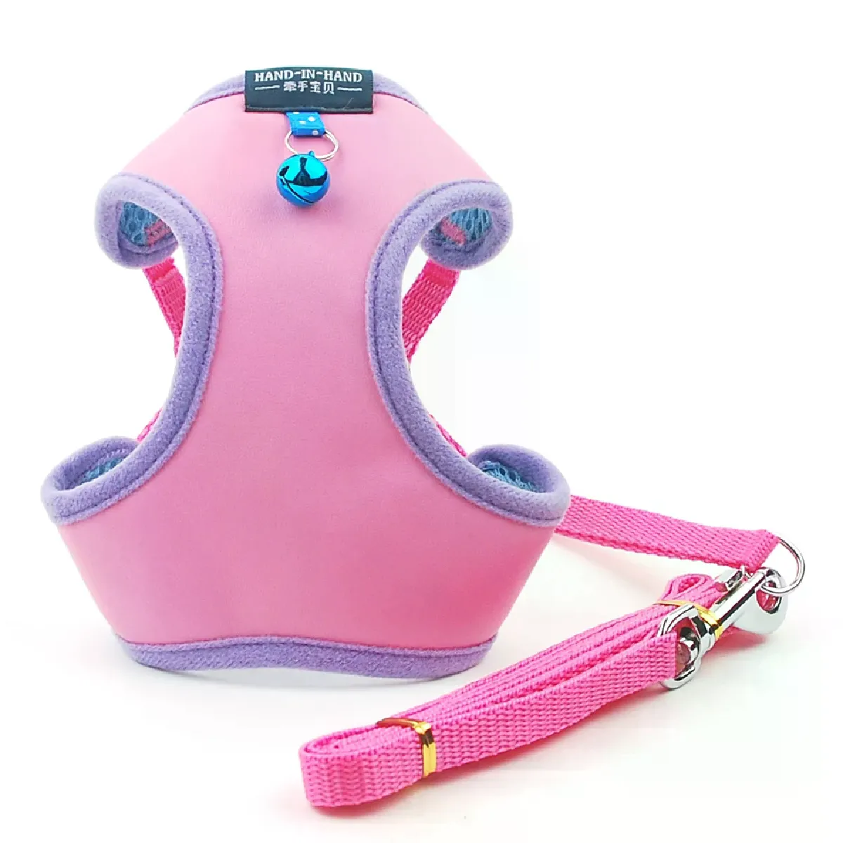 Comparer les prix de Harnais réglable avec clochette pour chat et chaton, collier en similicuir pour chien de taille moyenne~01556