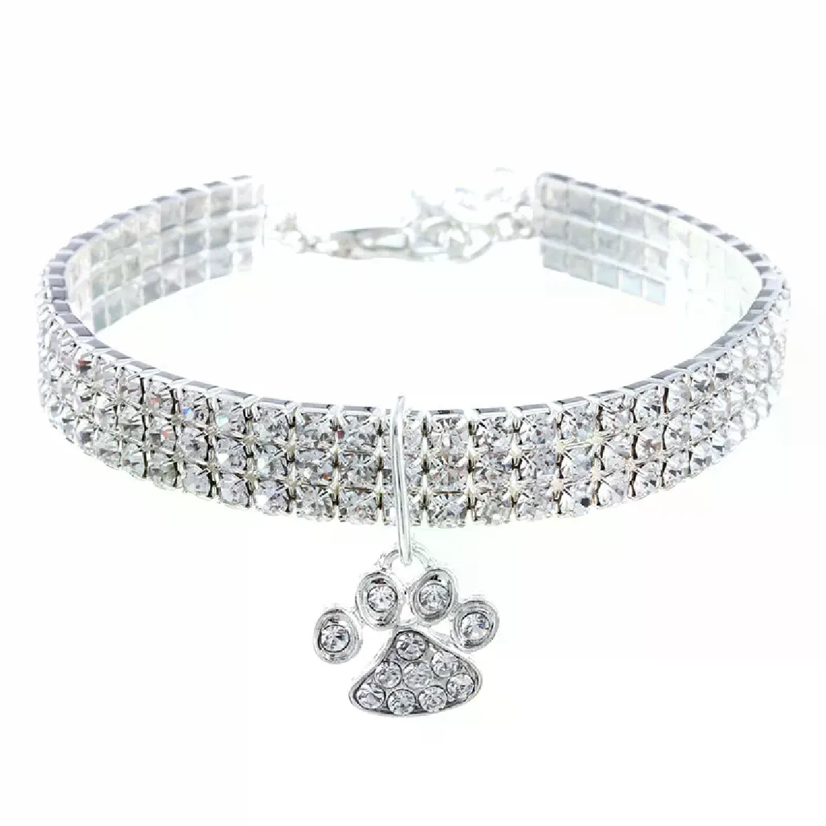 Collier en cristal pour chat, pendentif en fausse perle et strass, collier de perles, collier pour chat, collier pour chien, collier Gato~00775