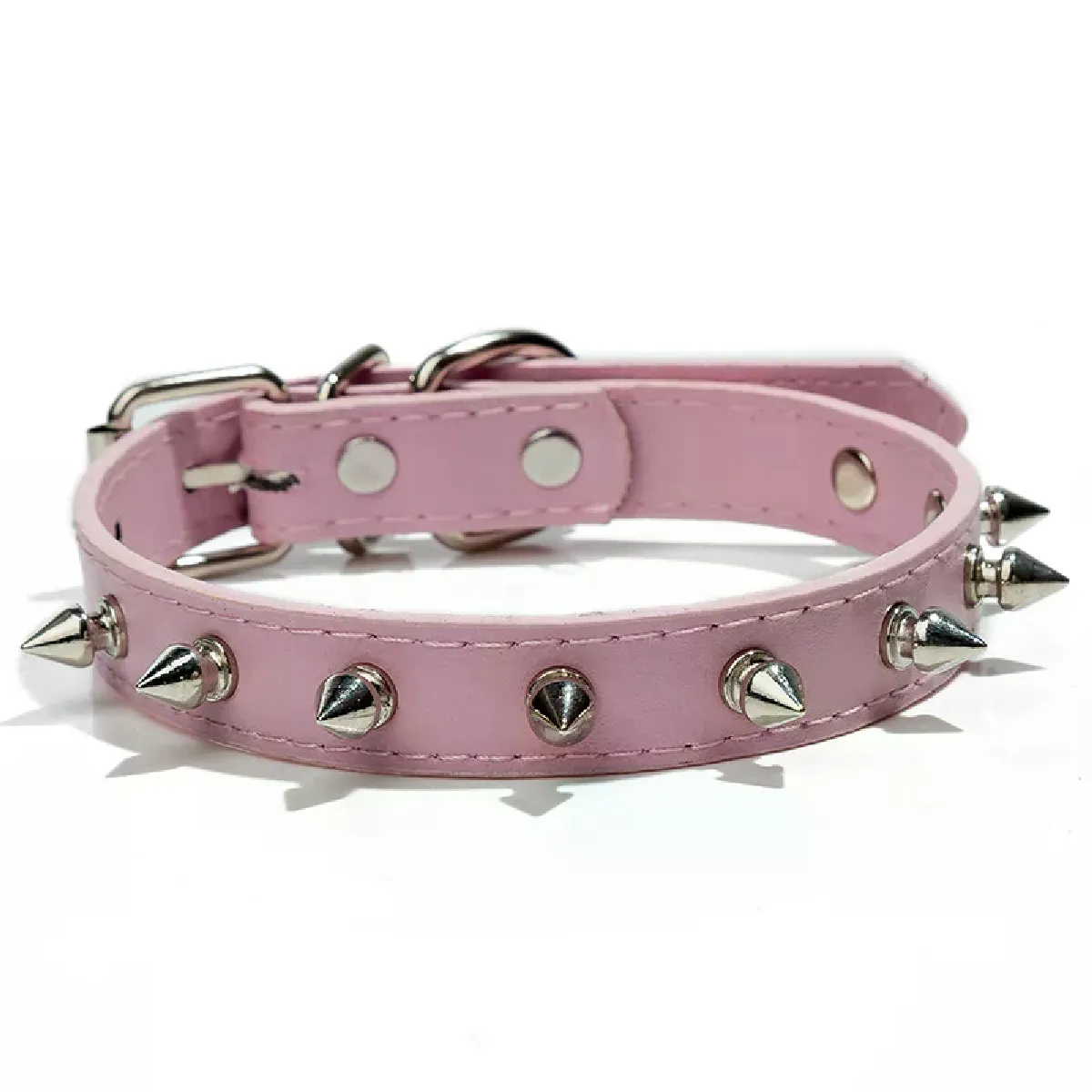 Comparer les prix de Collier en cuir à pointes pour chat et chien, accessoire tendance pour animaux de petite et moyenne taille, accessoire coloré pour chiens et chats, accessoire pour le cou~01147