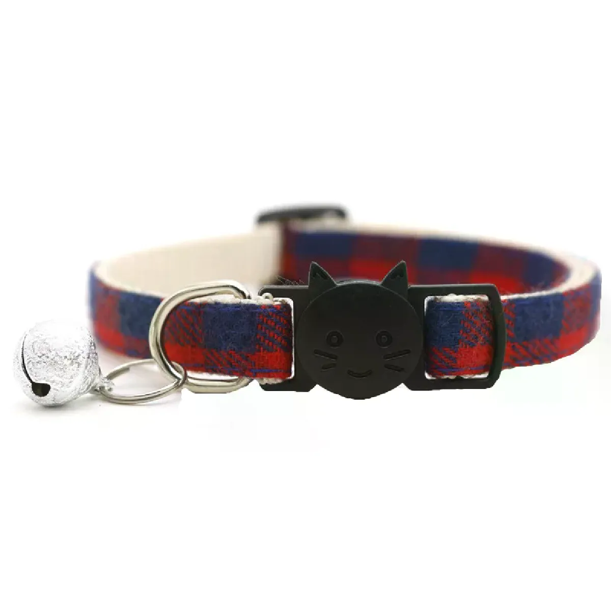Collier de sécurité pour chat domestique, écharpe, boucles avec cloche, collier réglable pour chat, collier adapté aux accessoires pour chatons et chiens~01543