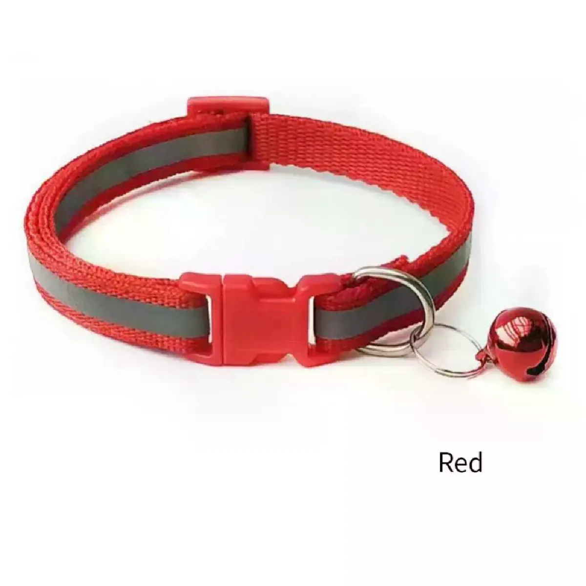 Comparer les prix de Collier réfléchissant pour chat avec anneau et clochette, fournitures pour animaux de compagnie, collier réfléchissant élastique de sécurité réglable, produits pour animaux de compagnie~00038
