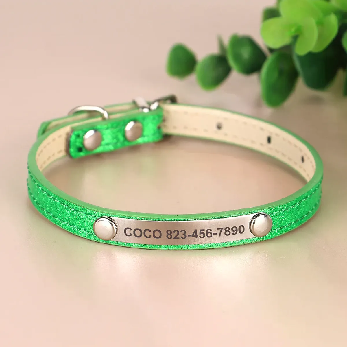 Meilleurs prix pour Collier d'identification anti-perte pour chat, collier personnalisé pour chat, étiquette d'identification gravée gratuite pour chats et petits chiens Bling~01114