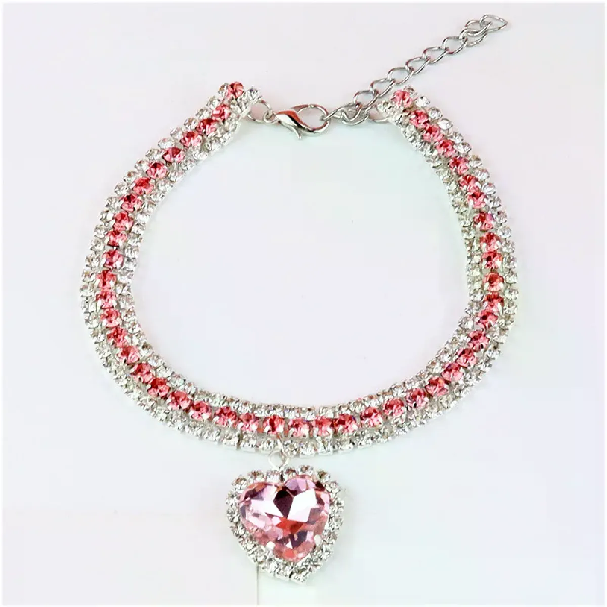 Collier de luxe mignon pour animaux de compagnie, collier pour chat/chien, pendentif d'amour, fournitures pour animaux de compagnie, collier de luxe en cristal d'amour, collier pour chaton, collier pour chat~01457