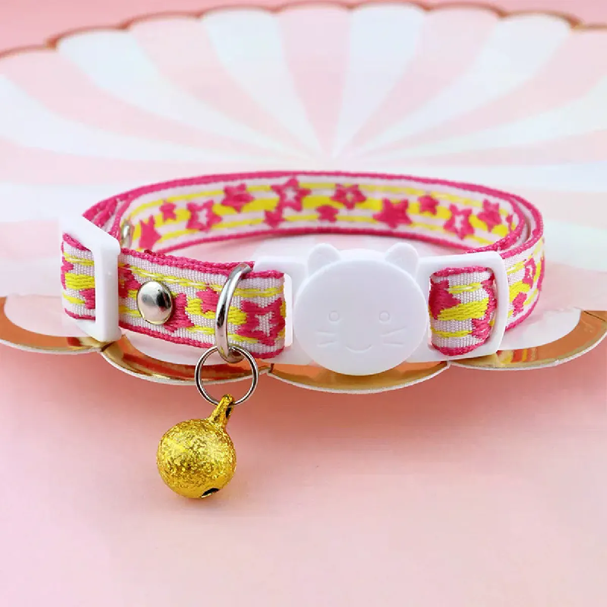 Collier pour chat réglable avec franges et cloches, collier pour animaux de compagnie décoré de carreaux colorés, motif jacquard, colliers pour chat, fournitures pour chiens~01757
