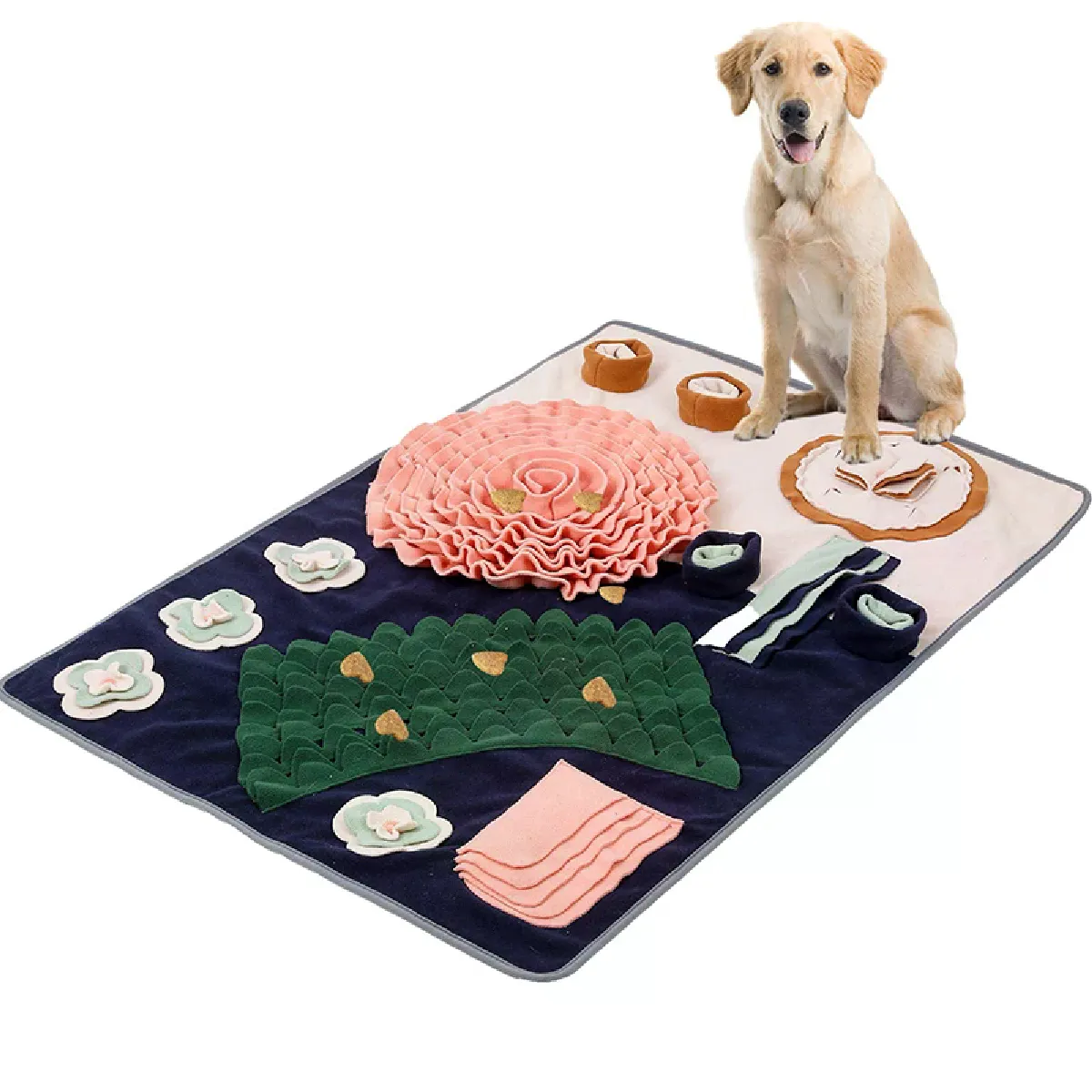 Comparer les prix de Tapis à renifler pour chien, jouet pour apprendre à renifler, bol à manger lentement, distributeur de nourriture, tapis lavable pour chien~02420