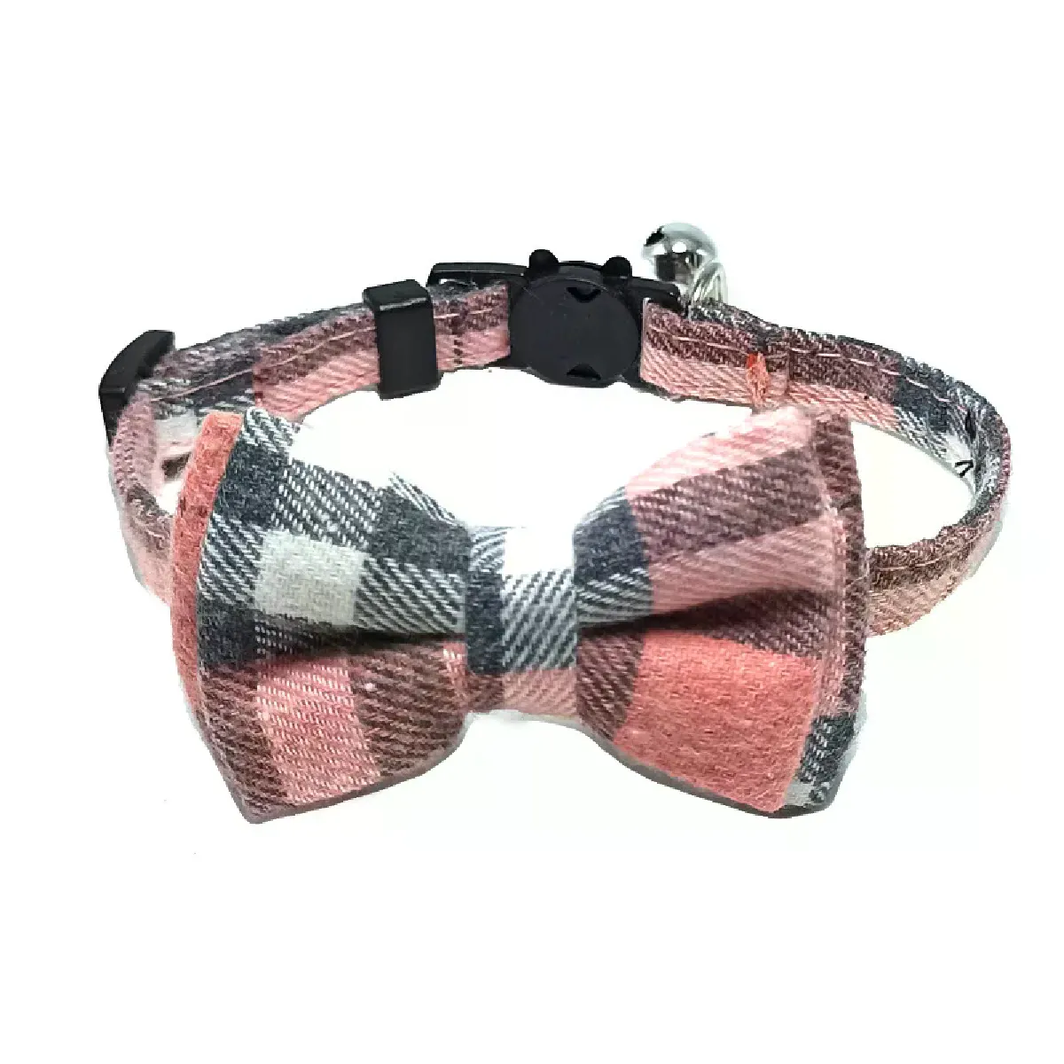 Collier pour chat Pet Breakaway nœud papillon et clochette mignon foulard de Noël rouge collier élastique réglable avec ceinture petite cloche pour chats~01633