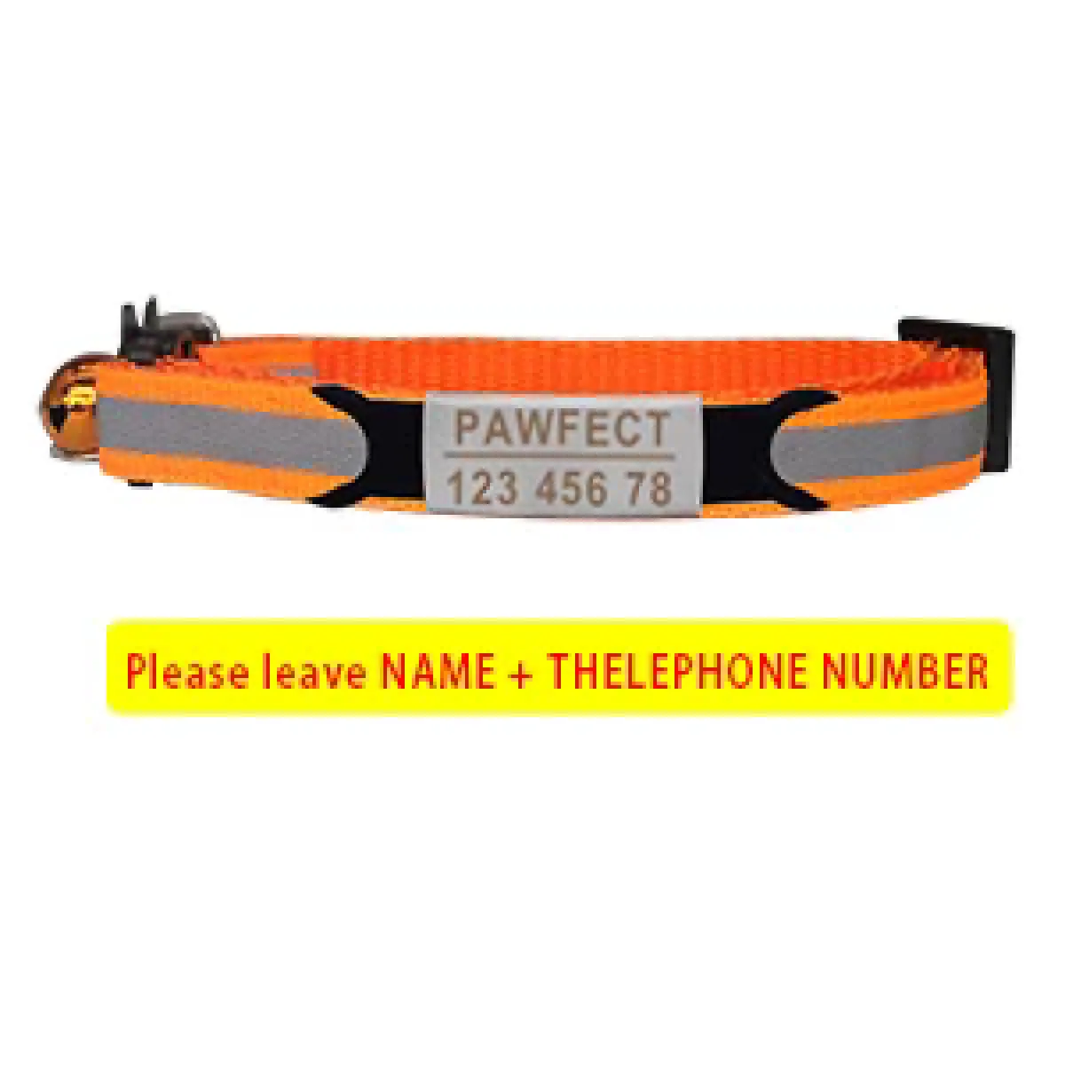 Comparer les prix de Collier de sécurité réfléchissant pour chat, réglable, personnalisé, identification gratuite, gravure, en nylon, pour chiots et chatons~00295
