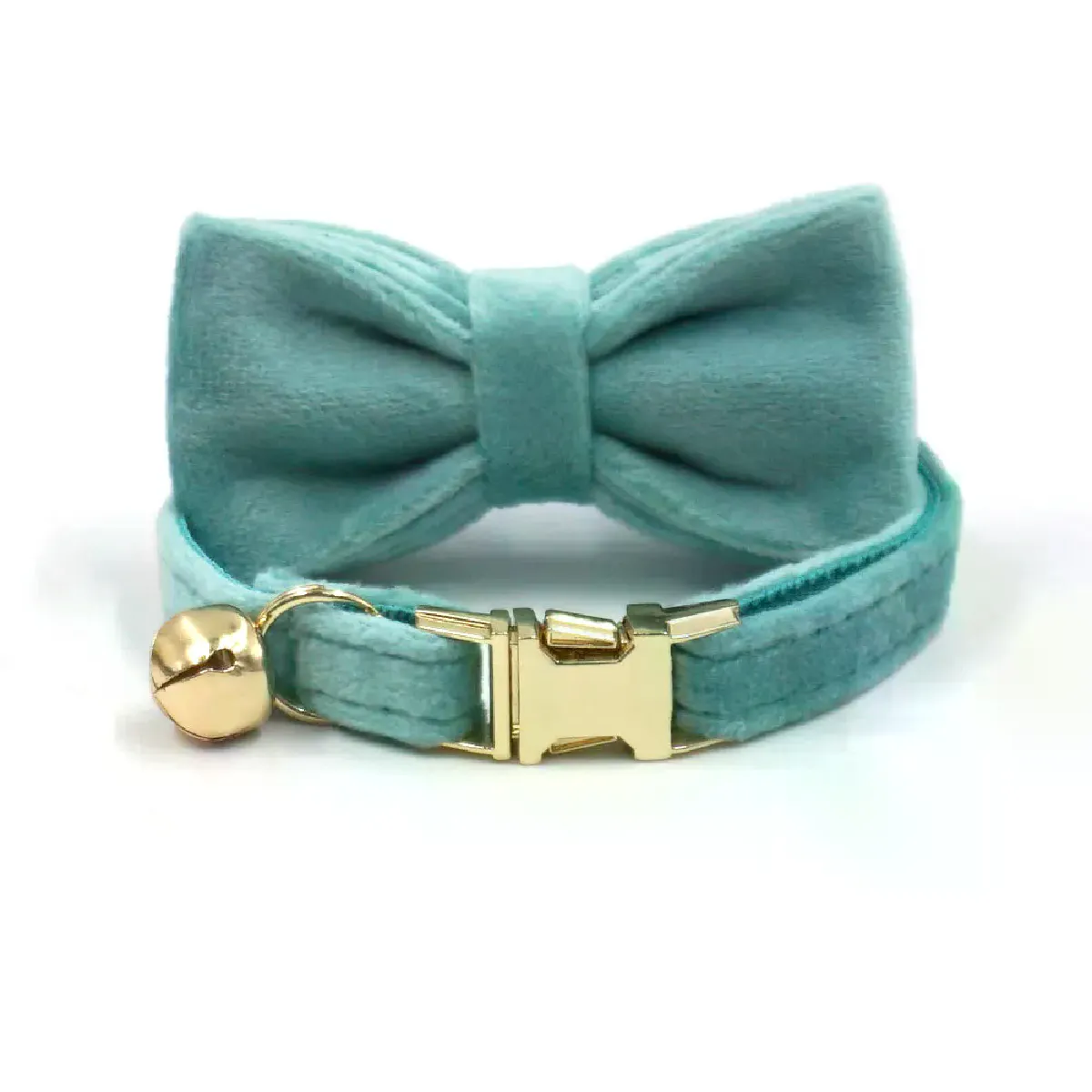 Collier personnalisé en velours pour chat, gravure d'identification, étiquette nominative, collier pour chat, chiot, chaton, nœud papillon avec cloche, collier personnalisé pour petit chien~01960