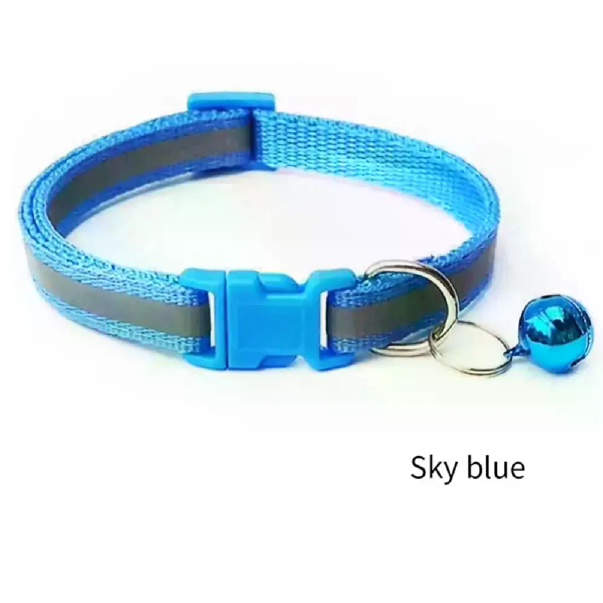 Meilleurs prix pour Collier réfléchissant pour chat avec anneau et clochette, fournitures pour animaux de compagnie, collier réfléchissant élastique de sécurité réglable, produits pour animaux de compagnie~00521