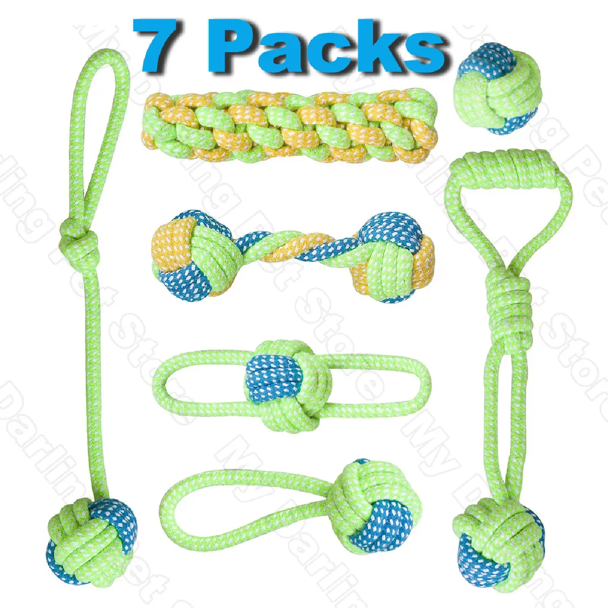 Comparer les prix de Jouets pour chiens pour grands et petits chiens, jouet interactif en corde de coton, mini jouets pour chiens, balle pour accessoires pour chiens, brosse à mâcher, jouet pour chiot~02654