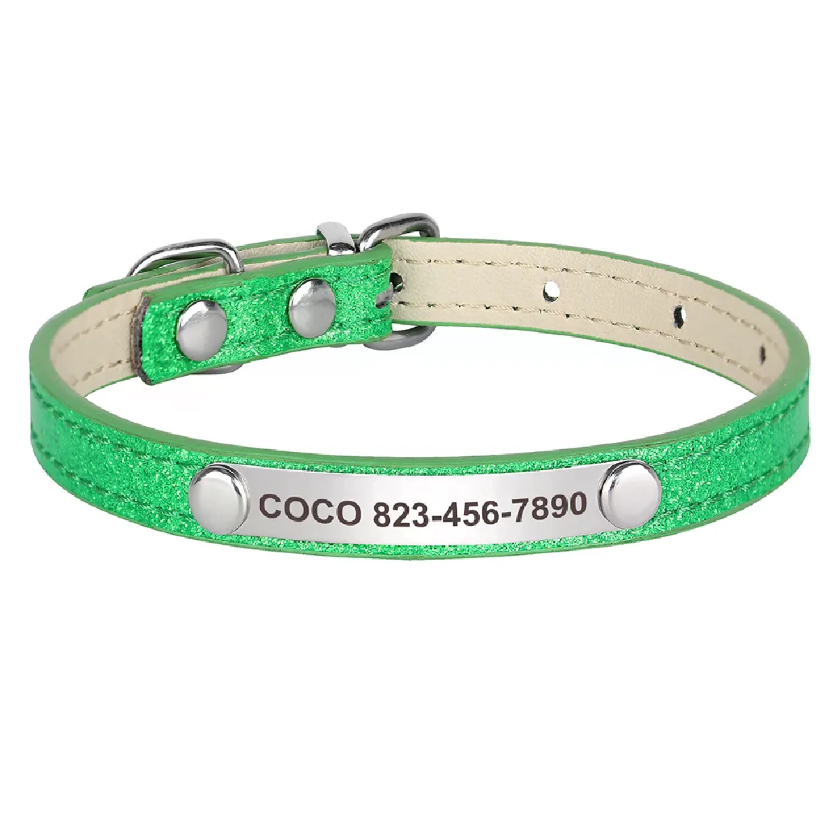 Collier personnalisé pour chat en cuir personnalisé, collier d'identification pour chiot et chaton gravé gratuitement, colliers pour animaux de compagnie pour petits chiens et chats~00422