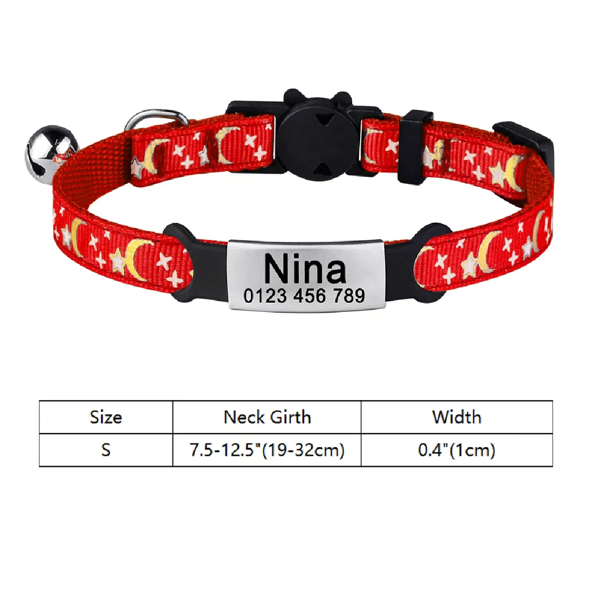 Comparer les prix de Collier pour chat réglable en nylon personnalisé avec nœud papillon, produits pour animaux de compagnie, petit et grand chaton, collier floral, accessoires, étiquette, petit collier~01070