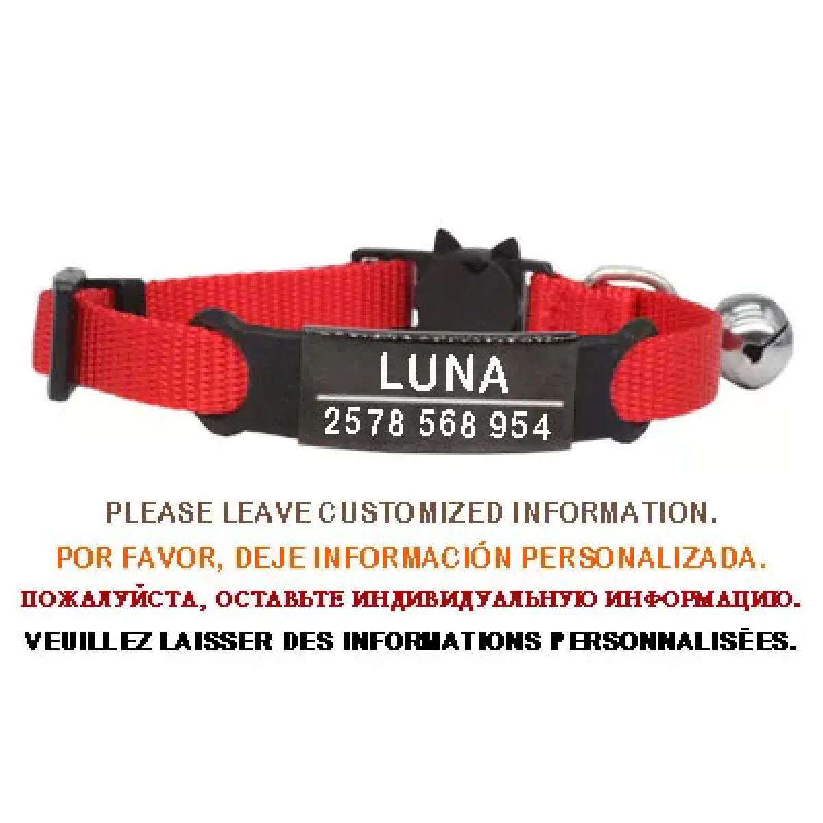 Comparer les prix de Collier de chat personnalisé avec gravure de clochette et sécurité détachable pour petits chiens, en nylon, réglable pour chiots et chatons~00116